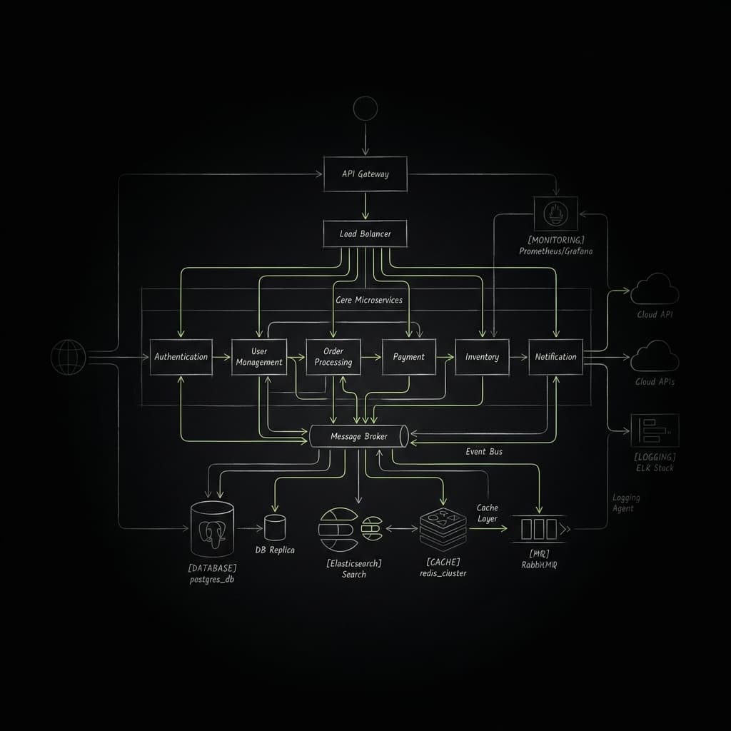 Abstract System Architecture Blueprint